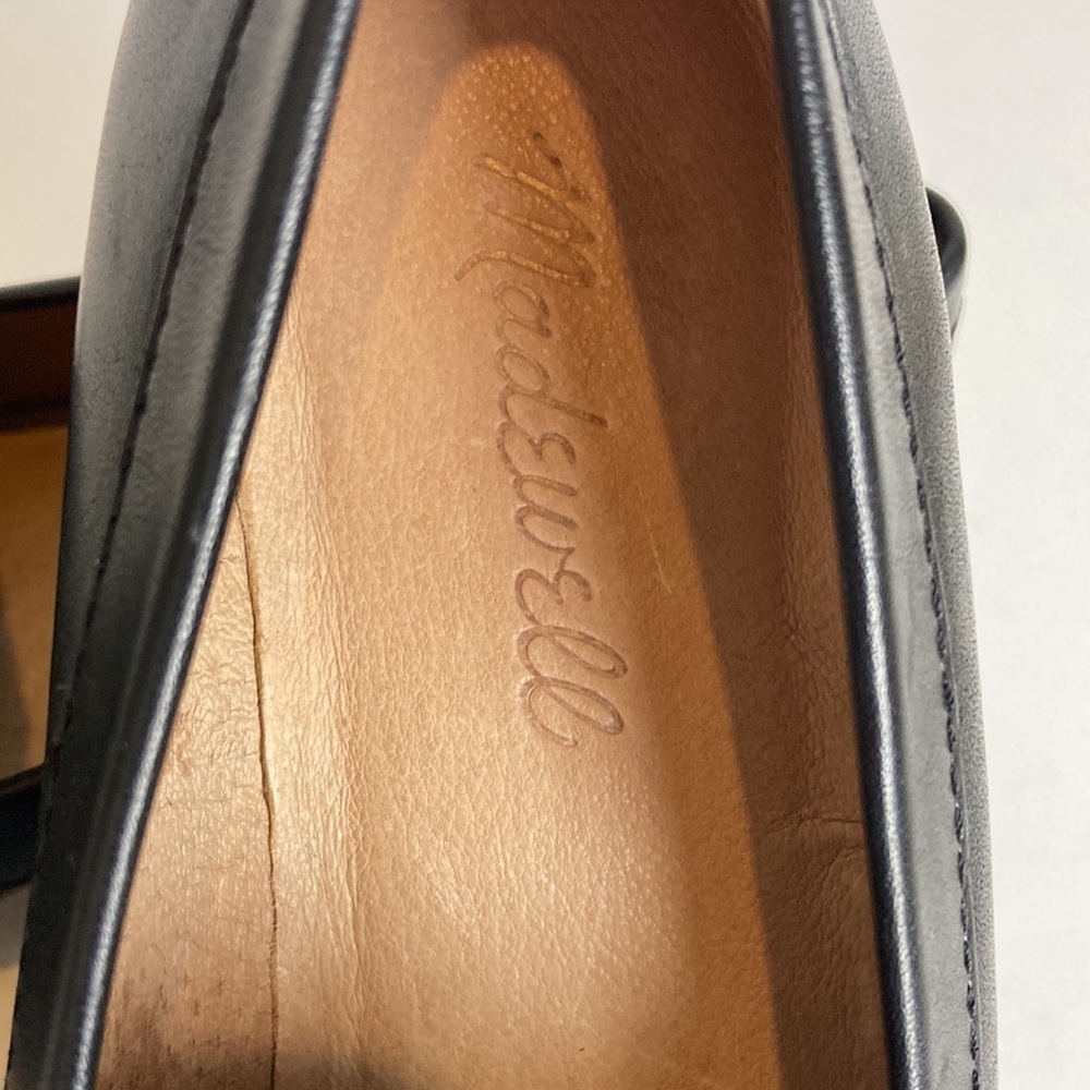 Madewell Elinor Black Leather Loafer Women’s Sz 6 NWOB Preppy Dark Academia - Picture 11 of 15